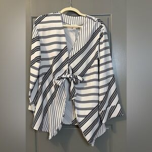 Striped Black and White Women's Blouse